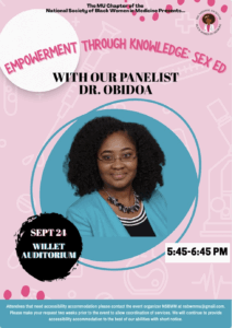 Promotional flyer for Empowerment Through Knowledge: Sex Ed event.